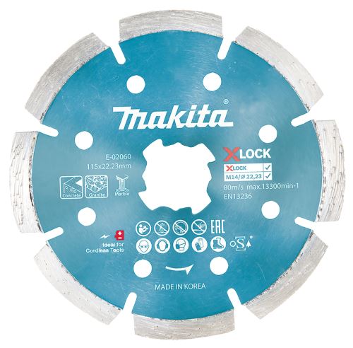 MAKITA dijamantna rezna ploča 115x2,2x22,23 mm X-Lock E-02060