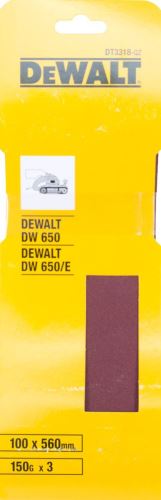 DeWALT Brusna traka 100 x 560 mm, P150 (3 kom) DT3318