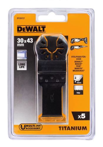 DeWALT Titanium listovi pile za rezanje metala 30 x 43 mm (5 kom) DT20727