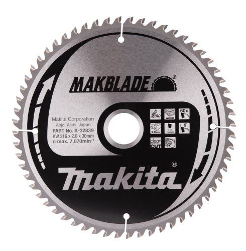 MAKITA list pile za drvo MAKBLADE 216x2x30 mm 60 zuba B-32839