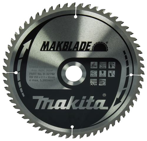 MAKITA list pile za drvo MAKBLADE 255x2,3x30 mm 60 zuba B-32792