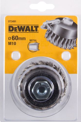 DEWALT Žičana četka sa zavojnim čvorovima za kutne brusilice 65 mm, duljina žice 18 mm DT3500