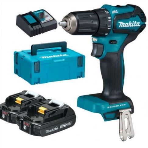 MAKITA Aku akumulatorski odvijač Li-ion LXT 18V/2,0 Ah, Makpac DDF485RAJ