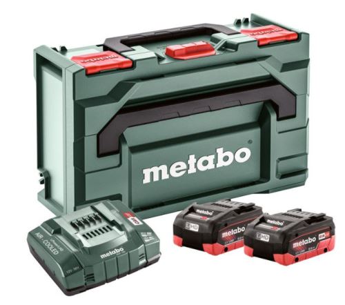 METABO BASIC SET BATERIJA 18V 2 x LiHD 8.0 Ah + metaBOX 145 (685131000)