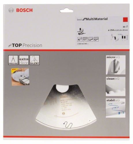 BOSCH List kružne pile Top Precision Best for Multi Material 254 x 30 x 2,3 mm, 80 2608642098