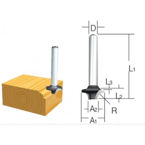 MAKITA glodalica za zaobljene rubove D-09363