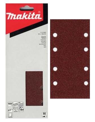 MAKITA brusni papir Velcro 93x185 mm 8 rupa K120, 10 kom P-35891