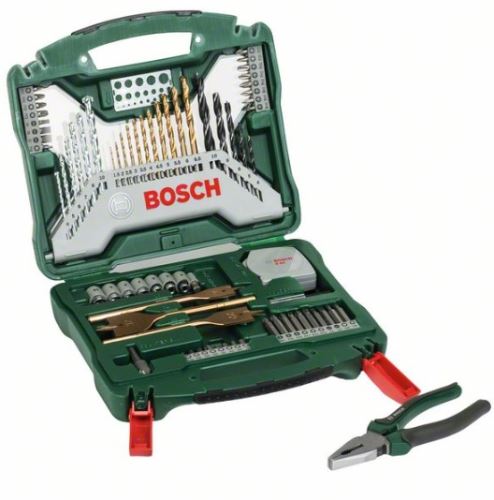 BOSCH 70-dijelni set pribora X-Line s kliještima u kutiji za pribor 2607017197