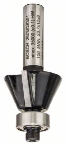 BOSCH Rezač faseta/rubova 8 mm, D1 23,7 mm, B 5,5 mm, L 12 mm, G 54 mm, 25° 2608628351