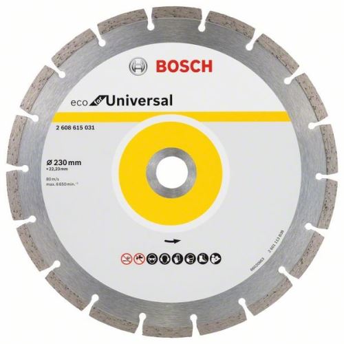 BOSCH Dijamantna rezna ploča ECO For Universal 150x22.23x2.1x7 (10 kom) 2608615042