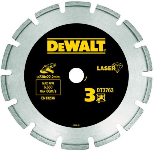 DeWALT DIA disk za tvrde materijale i granit 230 x 22,2 mm DT3763