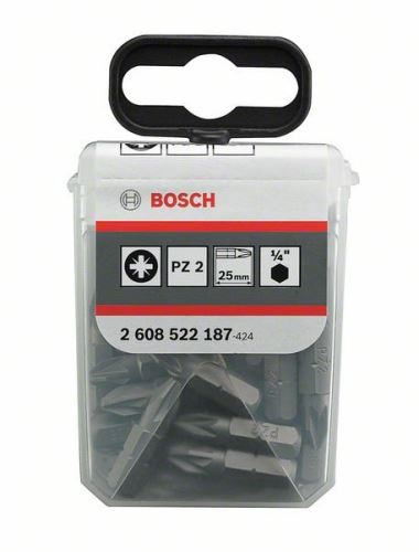 BOSCH Bit odvijač extra tvrdi Extra-Hart PZ 2, 25 mm (25 kom) 2608522187