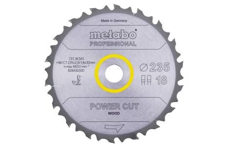 METABO List pile "power cut wood - professional", 235 x 30 mm, 18 zuba, FZ/FA 10° 628492000