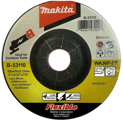 MAKITA fleksibilna brusna ploča 125x4x22,23 mm B-53110