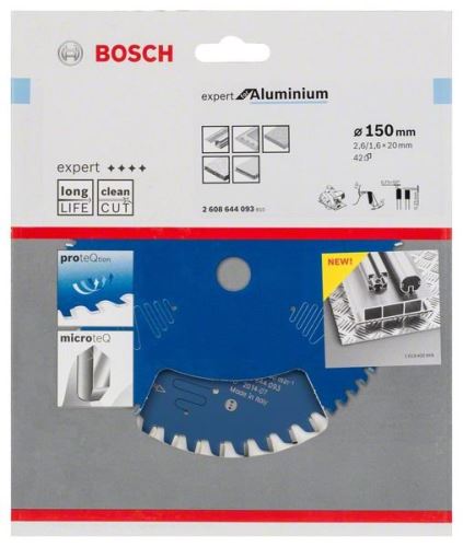 BOSCH List pile Expert for Aluminium 150 x 20 x 2,6 mm, 42 2608644093