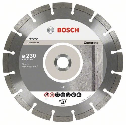 BOSCH Dijamantna rezna ploča Standard for Concrete 230 x 22,23 x 2,3 x 10 mm (10 kom) 2608603243