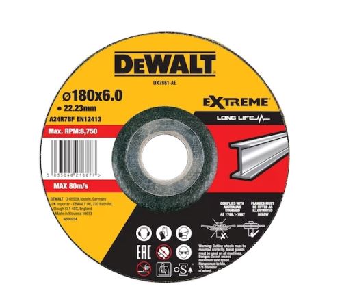 DEWALT Brusna ploča za metale 180 x 6 x 22,23 mm DX7961