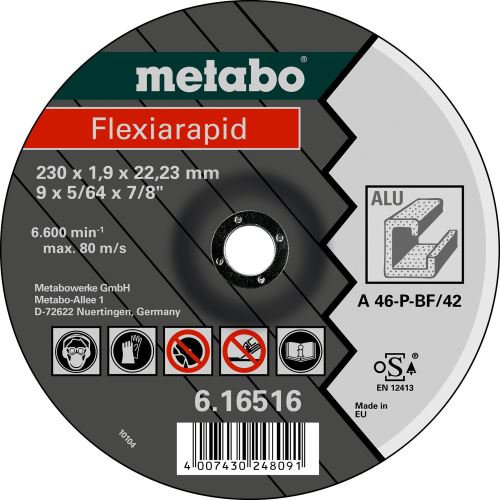 METABO Rezna ploča FLEXIARAPID 115x1.0x22.23 Alu 616512000