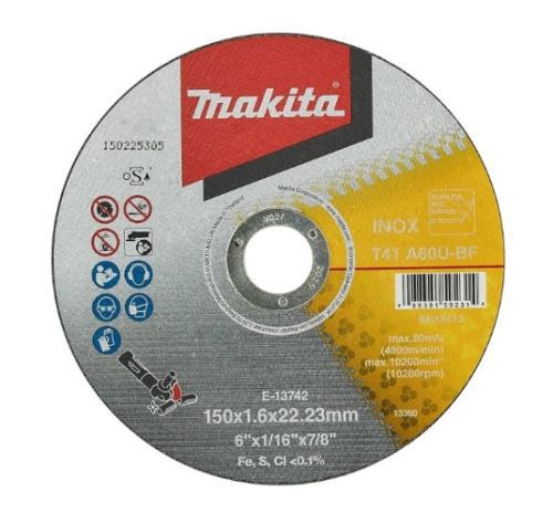 MAKITA disk za rezanje od nehrđajućeg čelika 150x1,6x22,23 E-13742