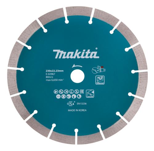 MAKITA dijamantna ploča za rezanje betona 230x2,4x22,23 mm za akumulatorske strojeve E-02967