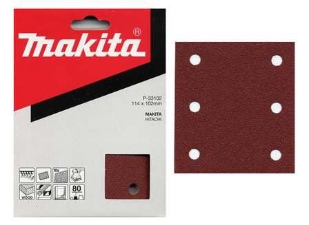 MAKITA brusni papir 102x114 mm 6 rupa K320, 10 kom P-33168