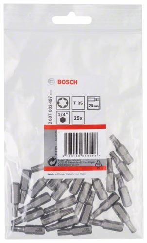 BOSCH Bit odvijač extra tvrdi Extra-Hart T25, 25 mm (25 kom) 2607002497