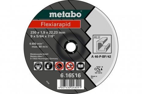 METABO Brusna ploča Flexiarapid 125 x 1,0 x 22,23 mm, ALUMINIJ, TF 41 - 616513000 616513000