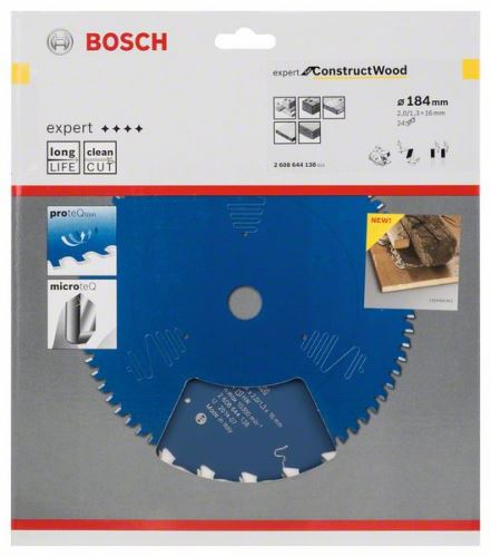 BOSCH List pile Expert for Construct Wood 184 x 16 x 2,0 mm, 24 2608644138