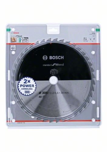 BOSCH List pile za akumulatorske pile; Standard za drvo 305x30x2,2/1,6x40T 2608837741