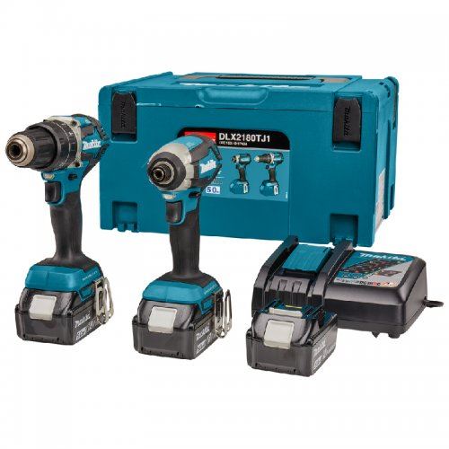 MAKITA Set baterija DHP484+DTD153 Li-ion LXT 18V/5.0Ah DLX2180TJ1