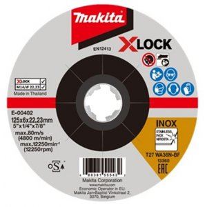 MAKITA X-Lock brusna ploča od nehrđajućeg čelika 125x6x22,23 mm E-00402