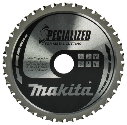 MAKITA list pile čelik SPECIALIZED 185x1,9x30 mm 36 zuba B-33417