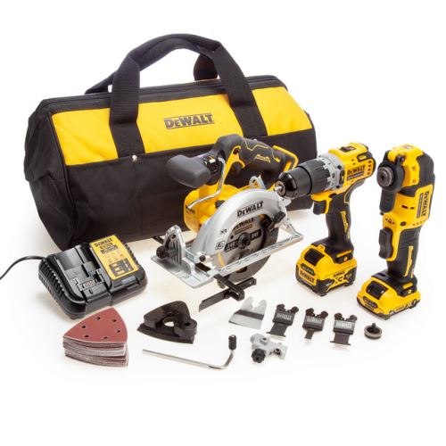 Dewalt 12V XR Brushless komplet od 3 dijela (1 x 2Ah x 1 x 5Ah baterija) u torbi za nošenje DCK318P1D1