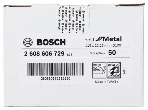 BOSCH vlaknasta brusna ploča R574, Best for Metal D = 115 mm; G = 100 2608606729