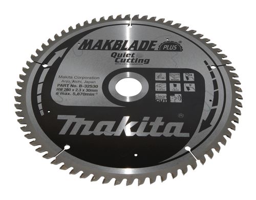 MAKITA list pile za drvo MAKBLADEplus 260x2,3x30 mm 70 zuba B-32530