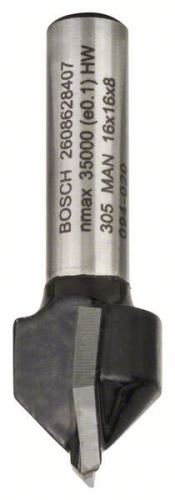 BOSCH rezač utora u obliku slova V 8 mm, D1 16 mm, L 16 mm, G 45 mm, 90° 2608628407