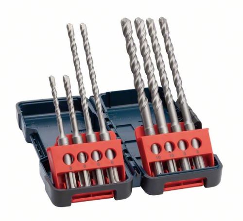 BOSCH 8-dijelni SDS-Plus-3 set udarnih bušilica, tvrda kutija 5 x 110 (1x); 6x110 (1x); 6 x 160 (2 x) mm; 8x160 (2x); 10 x 160 (2x) 2607019903