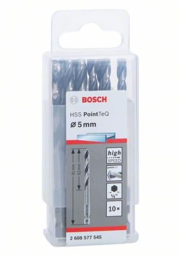 BOSCH Svrdlo za metal HSS PointTeQ HEX sa prihvatom u 6 točaka; 5,0 mm 2608577545