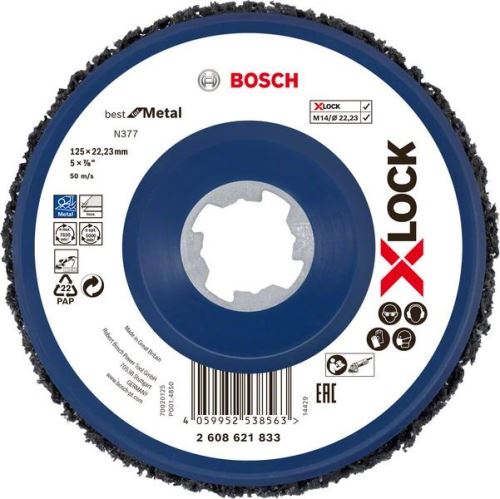 BOSCH X-LOCK Disk za čišćenje N377 Best for Metal, Ø125 mm 2608621833