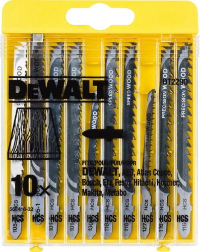 DeWALT Set rezača za drvo / T101B, T119BO, T101AO, T111C, T144D, T144DP / (10 kom) DT2290