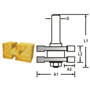 MAKITA Završno glodalo s ležajnim drškom 12 mm, 41x19x71 mm D-48935