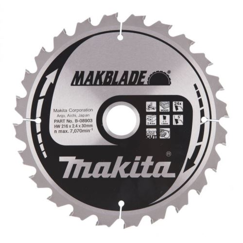 MAKITA list pile za drvo MAKBLADE 216x2,4x30 mm 24 zuba B-32714