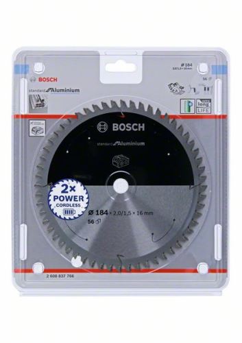 BOSCH List pile za akumulatorske pile; Standardno za aluminij 184x16x2/1,5x56T 2608837766