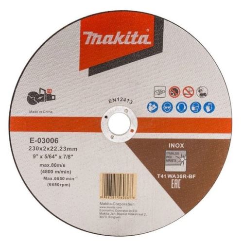 MAKITA ploča za rezanje od nehrđajućeg čelika 230x2,0x22,23 mm E-03006