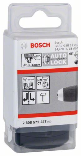 BOSCH System stezne glave 1,5-13 mm, 1/2" – 20 2608572247