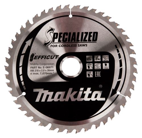 MAKITA list pile za drvo Efficut 216x2x30 mm 45 zuba E-06971