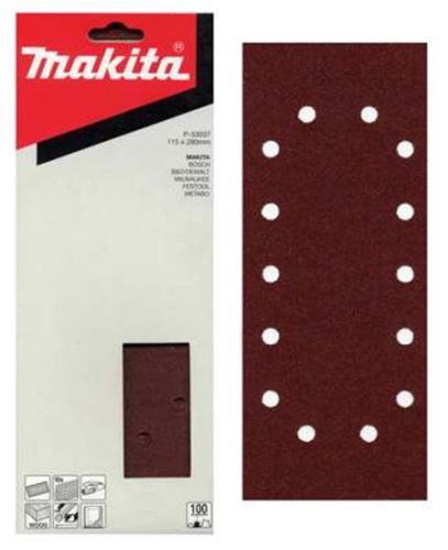 MAKITA brusni papir 115x280 mm 14 rupa K80, 10 kom P-33021