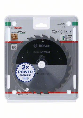 BOSCH List pile za akumulatorske pile; Standard za drvo 165x20x1,5/1,0x24T 2608837685