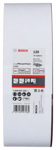 BOSCH 10-dijelni set brusnih traka X440 75 x 533 mm, 120 2608607259