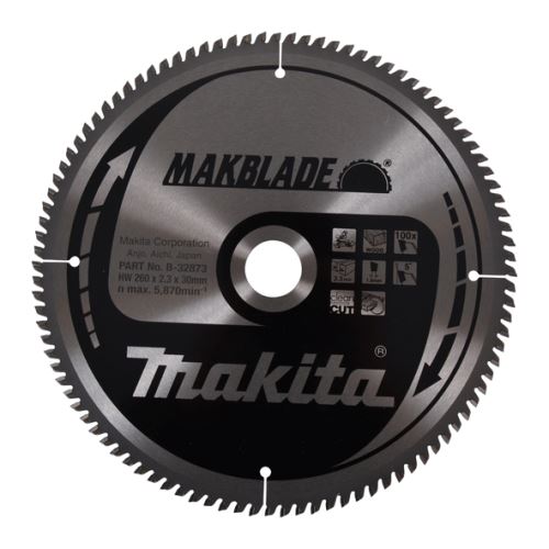 MAKITA list pile za drvo MAKBLADE 260x2,3x30 mm 100 zuba B-32873